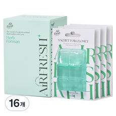 에어후레쉬 샤쉐 옷장 걸이형 방향제 허브 포맨, 32g, 16개, 허브포맨향