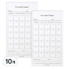 PAPERIAN 目標追蹤器 30天便條紙, 白色, 10個