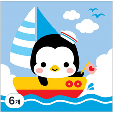 아이러브페인팅 바다 DIY 명화그리기 20 x 20 cm, 09.배타는펭귄, 6개