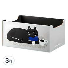 옥희독희 고양이 목이 편한 박스 스크래쳐, 티타임냥, 3개