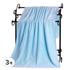 원이네 가성비 짱 바스타월 70 x 140 cm, 블루, 3개
