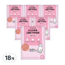 미스터추추 고양이 두부모래, 7L, 18개, 복숭아향