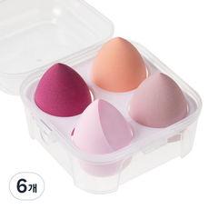 비타할로 에그 퍼프 4종 + 케이스, 6개, 무향