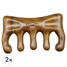 Shopping Sprint 木質頭髮頭皮刮痧按摩梳 11, 2個, 單一顏色