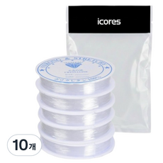 ICores 串珠工藝 彈力線 1 x 5 m, 透明, 10個