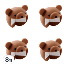 더자카 애니멀 모서리 패드, 8개, 브라운