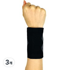 어썸드로우 슬림 데일리 헬스 스포츠 손목보호대 2p 블랙, 3개