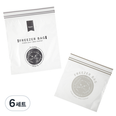 니토리 더블 지퍼백 나의 고양이 S 20p + M 20p 세트, 혼합, 6세트