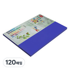 뉴씨플레인 종이문화 양면색상지 No.68 청보라, 4절(392 x 542 mm), 120개