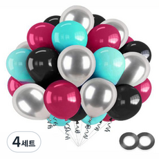 曼德哈比五彩紙屑氣球組, 金屬玫瑰紅, 4套