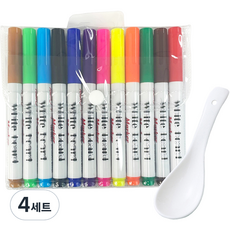 동아피엠에스 워터 플로팅펜 보드마카 12종 + 도구 세트, 혼합색상, 4세트