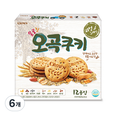 크라운 옹골진 오곡쿠키, 288g, 6개