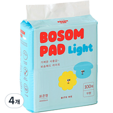 바잇미 보솜패드 라이트 배변패드 표준형 무향, 100개입, 4개