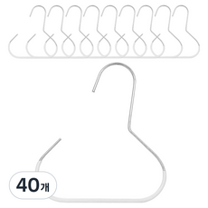 모나코올리브 데일리 옷장 소품걸이, 40개, 화이트