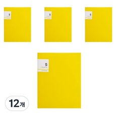 에코청운 플러스 클리어화일 5p, 노랑, 12개
