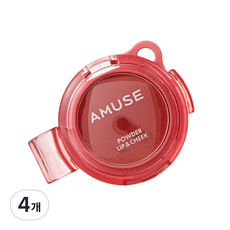 Amuse Makeup 蜜粉唇頰兩用彩妝餅 4g, 4個, 02 櫻花玫瑰