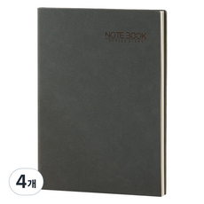 Madakkumi 商務辦公用高級筆記本 A5 日記本 B款, 4個, 10 羊皮 深灰色