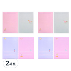 스폰지밥 루카랩 A5 6공 리필 속지 A 모눈일기 32p + 일기장 32p, 2세트