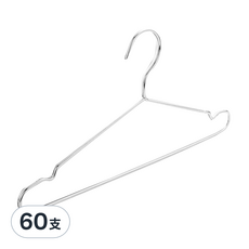 小麥購物 不鏽鋼衣架 C188 49.4g, 單一顏色, 60支