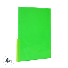 청운 360도 플랫 클리어 파일, 연두, 4개