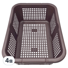 KEYWAY 聯府 深型籃 LU213-1, 咖啡色, 4個