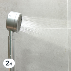 홈다움 더쎈 알루미늄 터보수압 샤워기 H6, 2개, 실버