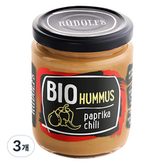 RUDOLFS 유기농 후무스 파프리카 칠리, 3개, 230g