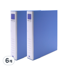 희망사무포인트 2공 파이프바인더 4 x 7 민 A4 Br447, 하늘색, 6개