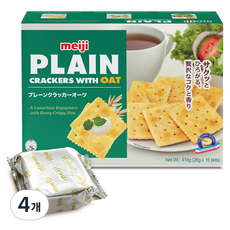 meiji 明治 原味燕麥餅乾, 4個, 416g