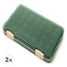 Anna&You 可拆式28格月份保健品藥盒 綠色, 2個