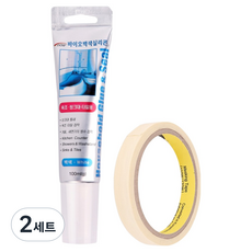 YNET 生物白色矽利康 + 遮蔽膠帶15m 套組, 2套