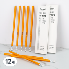 Tamsaa 六角橡皮擦鉛筆 HB 12入, 黃色, 12個