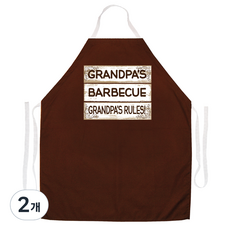 애티튜드에이프런즈 GPA 비비큐 GPA 룰스 에이프런, 혼합 색상, 2개