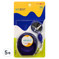 WEDENT 威登 口腔鏡細牙線 海軍藍, 5個, 1入, 46m