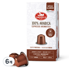 사켈라 네스프레소 호환 아라비카 캡슐커피, 5g, 30개입, 6개