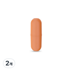 triPPig 藥丸型多格杯旅行用攜帶式牙刷盒 橘色, 148g, 2個