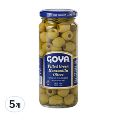 고야 피티드 그린 만자니야 올리브 절임, 5개, 332g