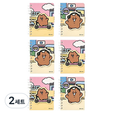 조선문방구 곰돌곰돌곰돌희 마그넷 수첩 ver1 2종 x 3p 세트, 혼합색상, 2세트