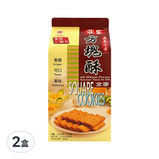 莊家 屋型盒方塊酥 全麥口味, 380g, 2盒