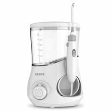 SAMPO 聲寶 家用型高效能沖牙機 附標準噴頭 3個 +舌苔清洗器 + 牙套清潔噴頭 + 牙周袋噴頭, 白色, WB-Z2401YL