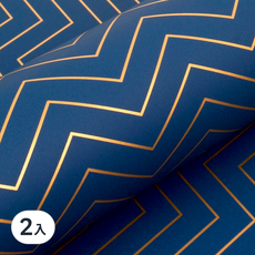 Design Lab 雪佛龍圖案捲筒包裝紙, 藍色, 2入