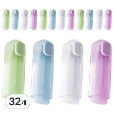 deLi 得力 易擦拭滑動式長度可調安全鎖功能粉彩透明橡皮擦, 隨機出貨, 32個