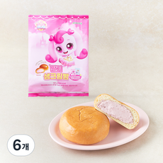 프레시오늘 캐치티니핑 우리밀 딸기 프랑스 생크림빵, 130g, 6개, 1개입