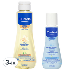 무스텔라 배스 오일 300ml + 노-린스 클렌징 워터 50ml 세트, 3세트