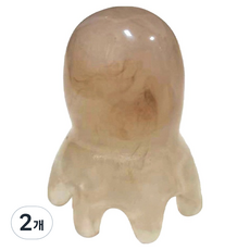 Nurib章魚形狀迷你刮痧頭皮按摩刮痧, 琥珀色, 2個