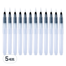 柔軟水筆刷 04 筆尖 12件組, 150mm, 5套