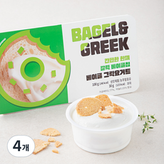베이글 그릭요거트 베이글칩 갈릭버터, 130g, 4개