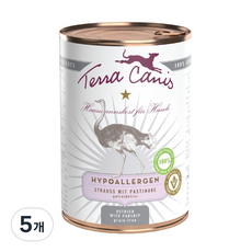 테라카니스 전연령 강아지 하이포알러젠 습식사료, 타조+파스닙, 400g, 5개