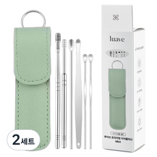RUAVE 高級潔耳器 掏耳棒 6件組 薄荷, 2套