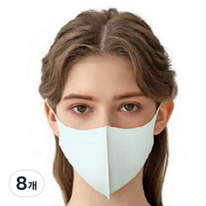 안티바 쿨 매쉬 항균 패션 마스크 XL, 1개입, 8개, 스카이블루